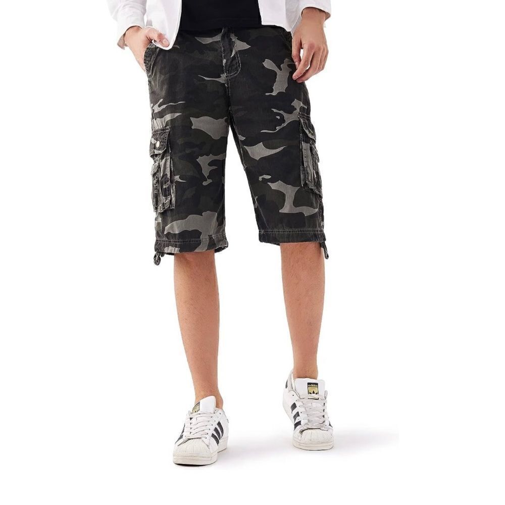 Men’s Lightweight Cotton Casual Cargo Shorts Classic Fit Drawstring Short